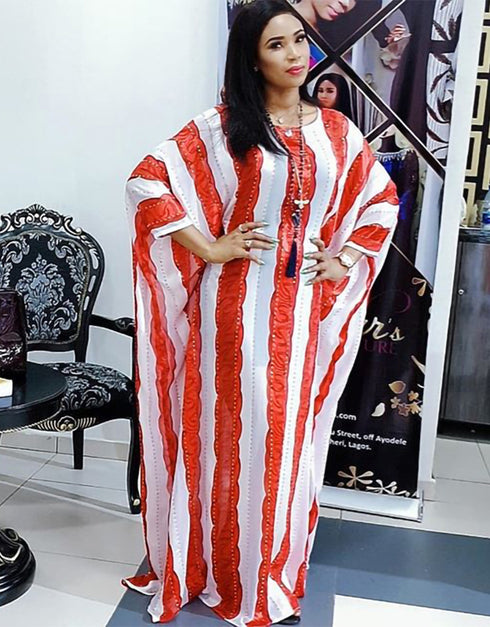 Dubai Maxi Abaya in African Print